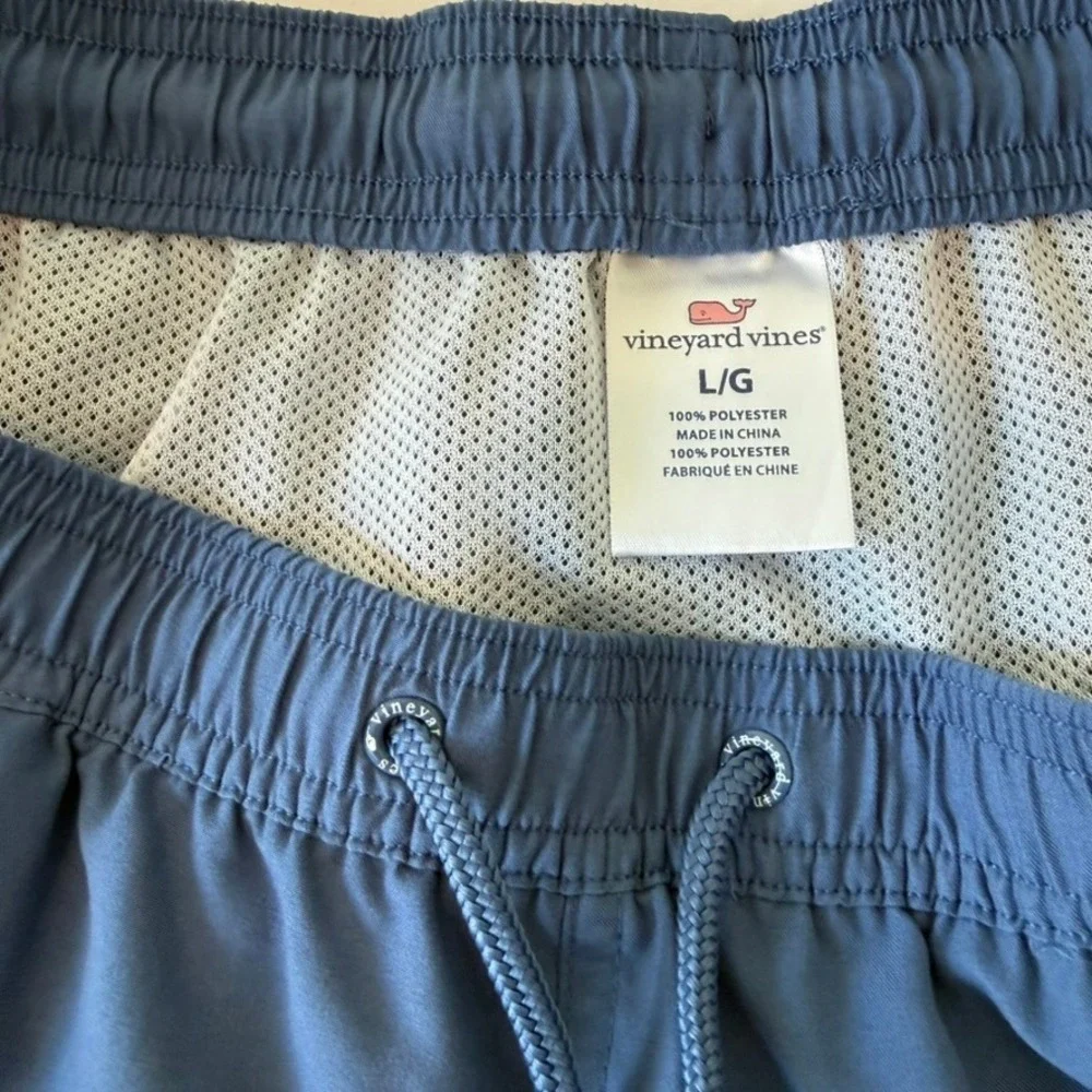 Vineyard Vines Mens Navy Blue Mesh Lined Swim Trunks Board Shorts Size Large